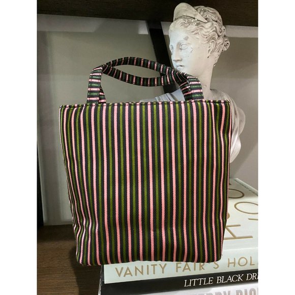 (Sold) VINTAGE Kate Spade Striped Mini Bucket Bag - Picture 5 of 9